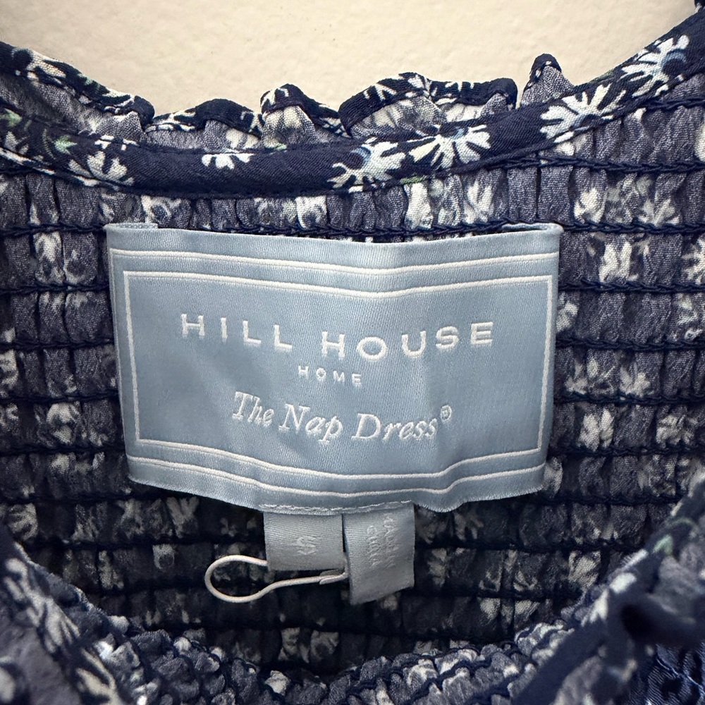Hill House Home the Louisa Nap Dress in Navy Blue Posey Ditzy Floral Size Small - Picture 6 of 16